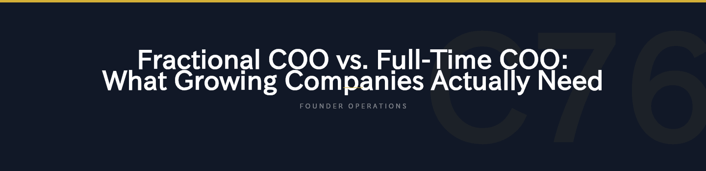 Fractional COO vs full-time COO comparison
