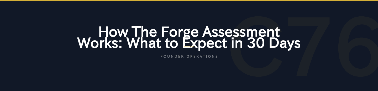 How the Forge Assessment works in 30 days