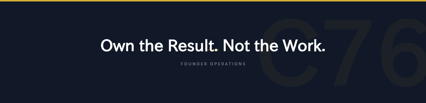 Own the result not the work banner