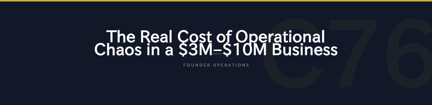 Real cost of operational chaos in a business