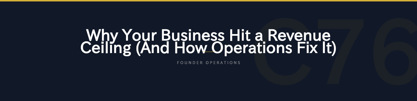 Business revenue ceiling and operations fix